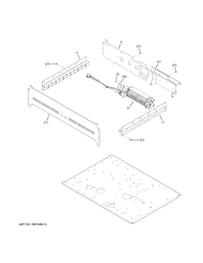 Center Spacer Diagram and Parts List for CT9570SL1SS  General Electric Wall Oven