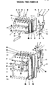 Doors Diagram and Parts List for TBX18DHB  General Electric Refrigerator