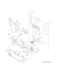 Fresh Food Section Diagram and Parts List for ZWE23ESHMSS  General Electric Refrigerator