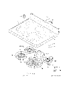 Cooktop Diagram and Parts List for JB755SJ7SS  General Electric Range
