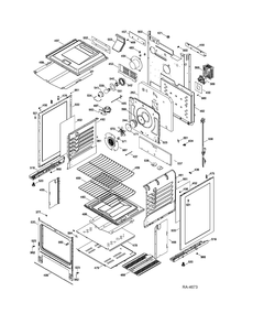 BODY PARTS Diagram and Parts List for JCGB810DET1BB  General Electric Range