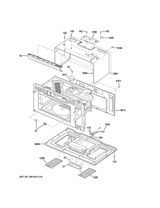 OVEN CAVITY PARTS Diagram and Parts List for PSA9120SF4SS  General Electric Range