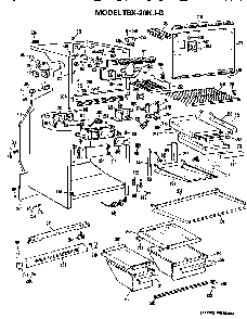 Cabinet Parts Diagram and Parts List for TBX20KJB  General Electric Refrigerator