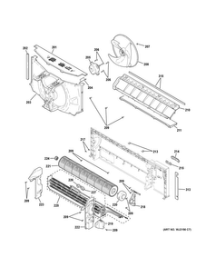 Motor & Chassis Parts Diagram and Parts List for AZ45E09DAMW2  General Electric Air Conditioner