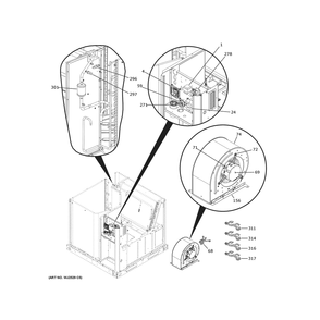 Cabinet (2) Diagram and Parts List for NP15G24VR0720  General Electric Air Conditioner
