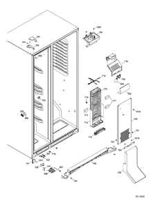 FZ FUNCTIONALPARTS Diagram and Parts List for GSR23KSTESS  General Electric Refrigerator