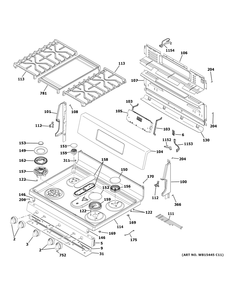 Part Location Diagram of WB18X38051 GE Harness interface