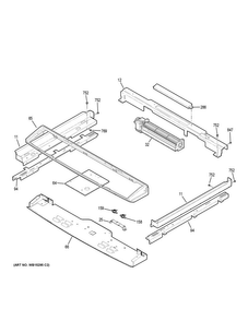 Cooling Fan Diagram and Parts List for PS950SF3SS  General Electric Range