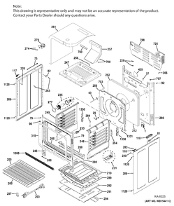 Part Location Diagram of WS01F07342 GE PANEL AND COVER Assembly