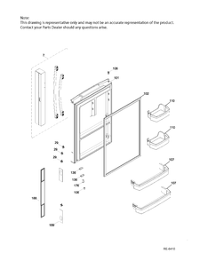 Part Location Diagram of WG03F07687 GE COMBINED HMI ASM BB 20'