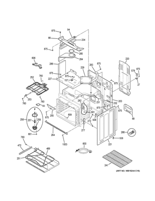 Body Parts Diagram and Parts List for PCHB920SJ5SS  General Electric Range