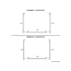 Monogram Customization Diagram and Parts List for ZWE23NSYBSS  General Electric Refrigerator
