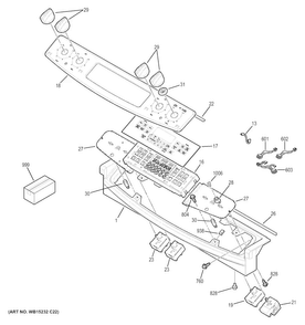 Part Location Diagram of WB24X26398 GE SWITCH INFINITE CONTROL