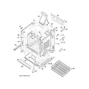 Body Parts Diagram and Parts List for JGBS61DP4WW  General Electric Range