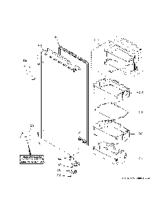 Fresh food door - rh Diagram and Parts List for CYE22TP4MEW2  General Electric Refrigerator