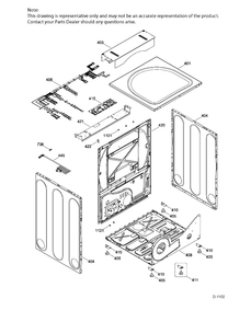 STRUCTURE Diagram and Parts List for GFMN110ED2WW  General Electric Dryer