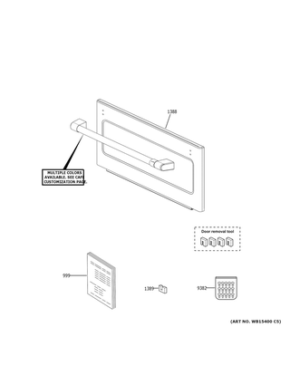 Microwave Door Diagram and Parts List for CTC912P2N1S1  General Electric Microwave