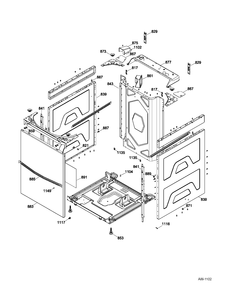 WASHER CABINET Diagram and Parts List for GUAP240EM4WW  General Electric Washer