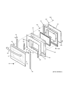 DOOR Diagram and Parts List for JS660SL1SS  General Electric Range