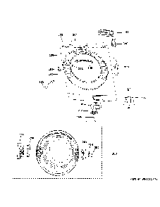 Front Panel And Door Diagram and Parts List for GFW550SSN2WW  General Electric Washer