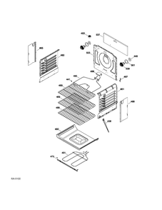 Part Location Diagram of WS01F02148 GE OVAL BURNER Assembly