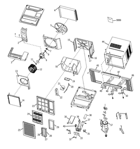 Room Air Conditioner Diagram and Parts List for AKV05LAE1  General Electric Air Conditioner