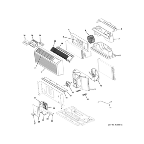 Room Air Conditioner Diagram and Parts List for AHHS09D3XXA1  General Electric Air Conditioner