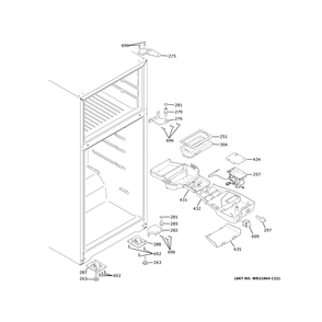Fresh Food Section Diagram and Parts List for GIE18GSNIRSS  General Electric Refrigerator