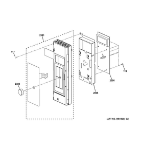 Control Parts Diagram and Parts List for PVM9179DF2BB  General Electric Microwave