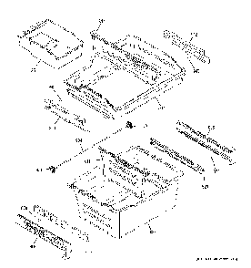 Freezer Shelves Diagram and Parts List for GNE25JYKBFFS  General Electric Refrigerator