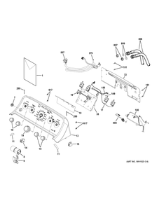 CONTROLS & BACKSPLASH Diagram and Parts List for GTW490ACJ4WS  General Electric Washer