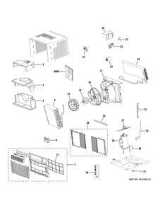 ROOM AIR CONDITIONER Diagram and Parts List for AHM12AWW1  General Electric Air Conditioner
