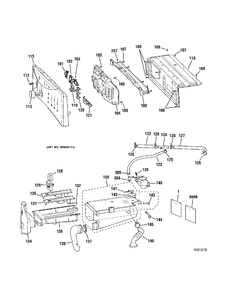 CONTROL PANEL Diagram and Parts List for GCVH6260H1WW  General Electric Washer