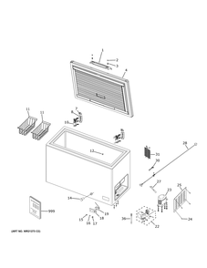 Part Location Diagram of WR87X43585 GE COMPRESSOR