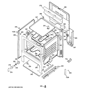 Body Parts Diagram and Parts List for RB526DH2BB  Hotpoint Range