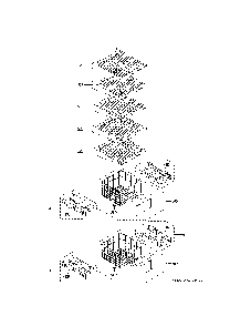 Freezer Shelves Diagram and Parts List for CSB48YP2NKS1  General Electric Refrigerator