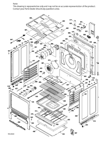 BODY PARTS Diagram and Parts List for JCB560DJ1WW  General Electric Range