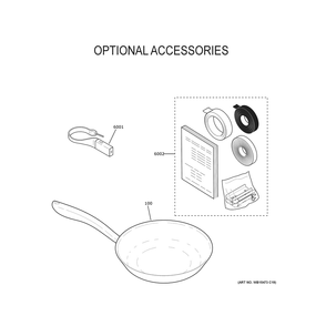 Optional Accessories Diagram and Parts List for ZHU30RDT3BB  General Electric Cooktop