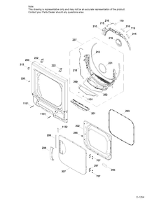 DOOR DRYER Diagram and Parts List for C978-97322411  General Electric Dryer