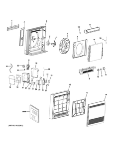 Part Location Diagram of WJ26X27176 GE WIFI MODULE