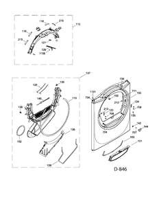 FRONT PANEL Diagram and Parts List for GFMN120ED0WW  General Electric Dryer