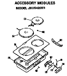 Accessory Modules Diagram and Parts List for JP672B9N1  General Electric Cooktop