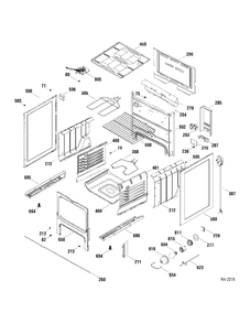 Part Location Diagram of 183D9135G007 GE HARNESS SURFACE UNIT