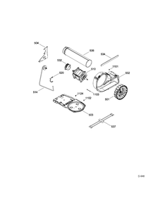 BLOWER DRIVE Diagram and Parts List for PTMX910EM1WW  General Electric Dryer
