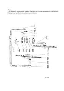 WASHING SYSTEM Diagram and Parts List for GDWF700V01BB  General Electric Dishwasher