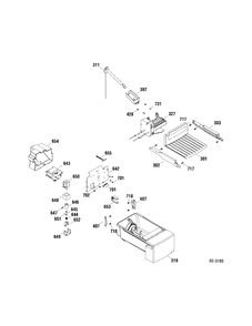 ICE MAKER Diagram and Parts List for GSRS3KLXAFSV  General Electric Refrigerator