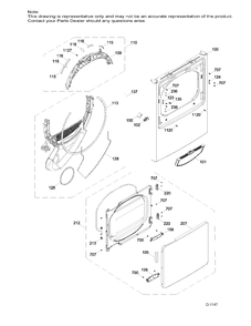 Part Location Diagram of WW02L00556 GE BEARING TOP Assembly