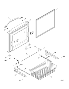 FZ DRAWER Diagram and Parts List for PDRF0MBYCRWW  General Electric Refrigerator