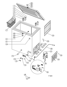 FREEZER Diagram and Parts List for FCM5CNAWWC  General Electric Freezer