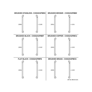 Cafe Customization Diagram and Parts List for CSB48YP2NMS1  General Electric Refrigerator